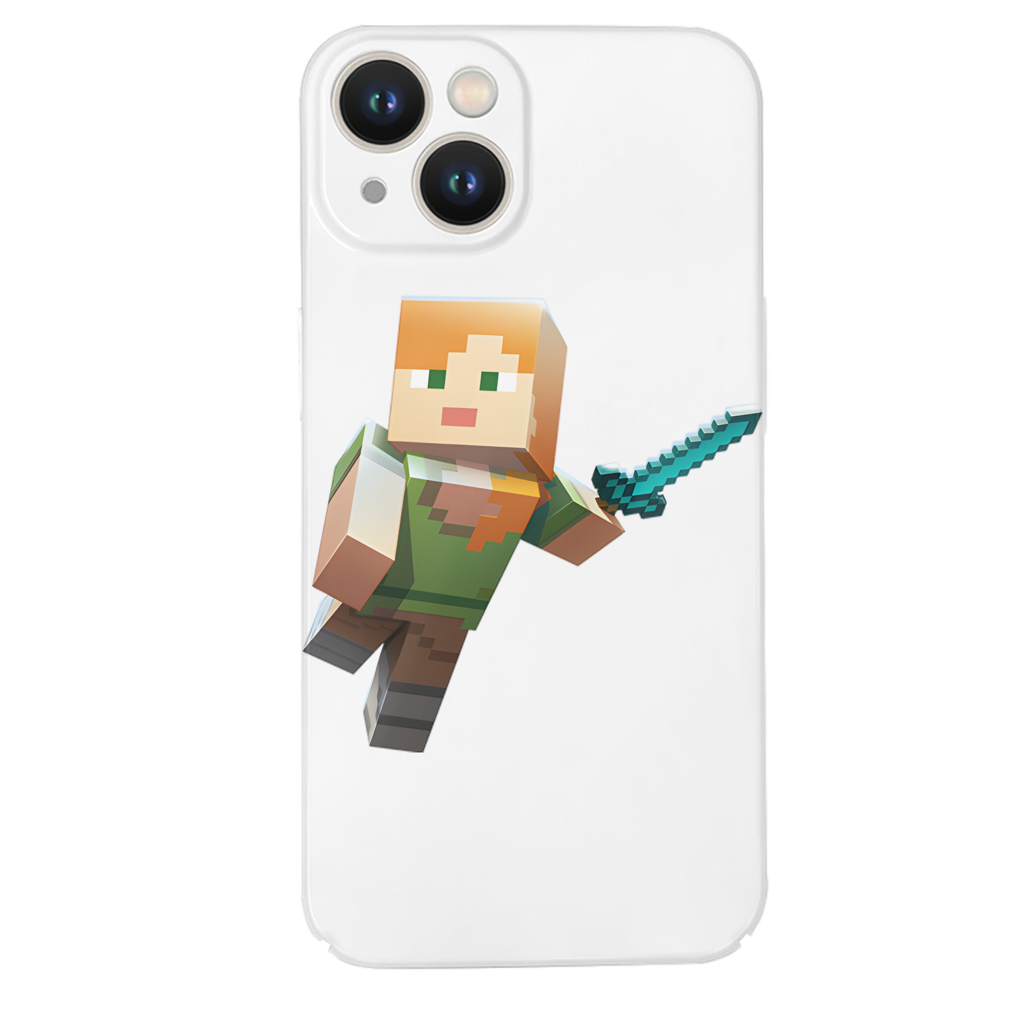 （画像用） マインクラフト ブロックの世界 Minecraft MC Block world 【iPhone 14シリーズ対応】ハードケース